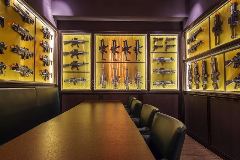 Wall of toy guns