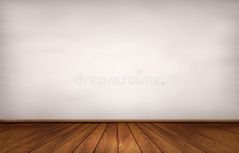 Wall and a wooden floor. royalty free illustration