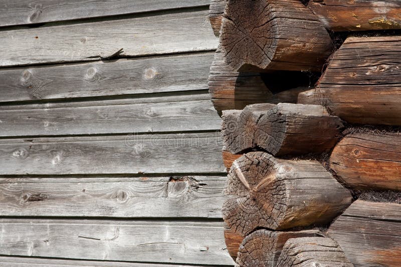 The wall and the wooden frame