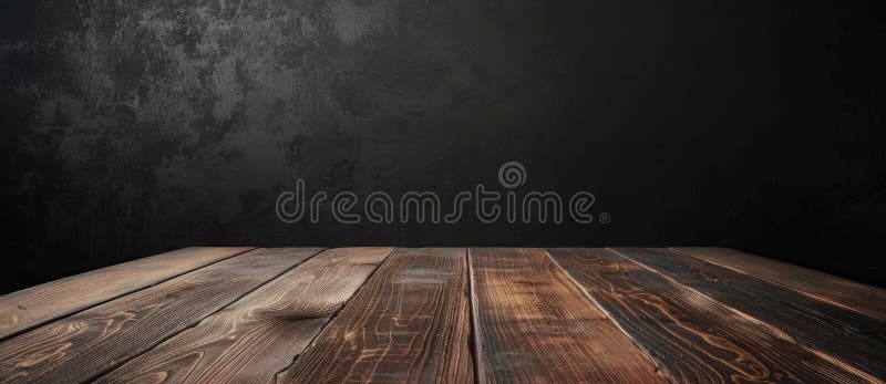 A wall with a wooden shelf on it by AI generated image.