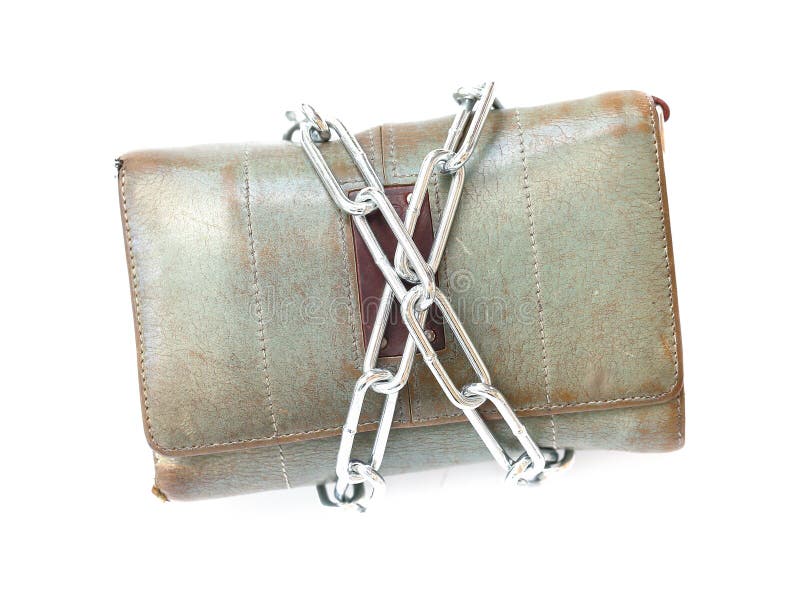 Wallet in chains isolated. stock photo. Image of money 22204702