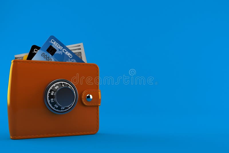 Wallet with Combination Lock Stock Illustration Illustration of lock
