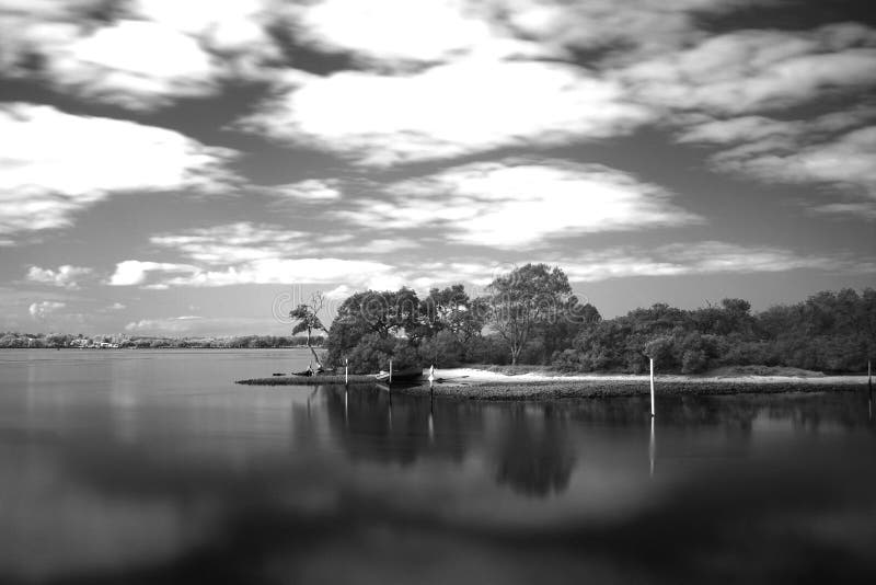 Wallis Lake Forster Australia-Infrarotlandschaft stockfoto