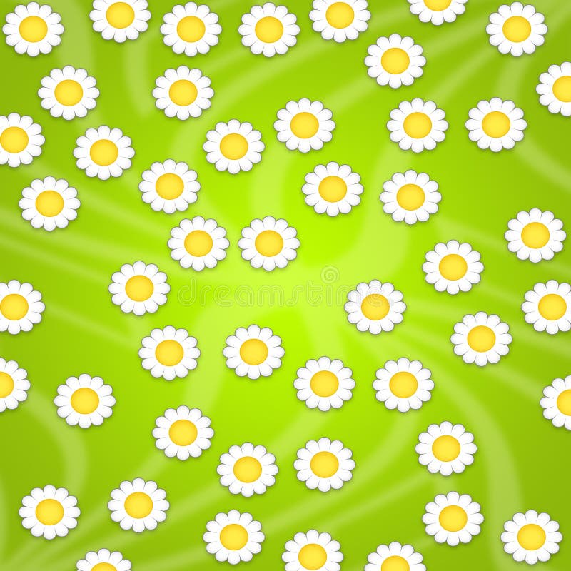 Wallpaper design with daisies