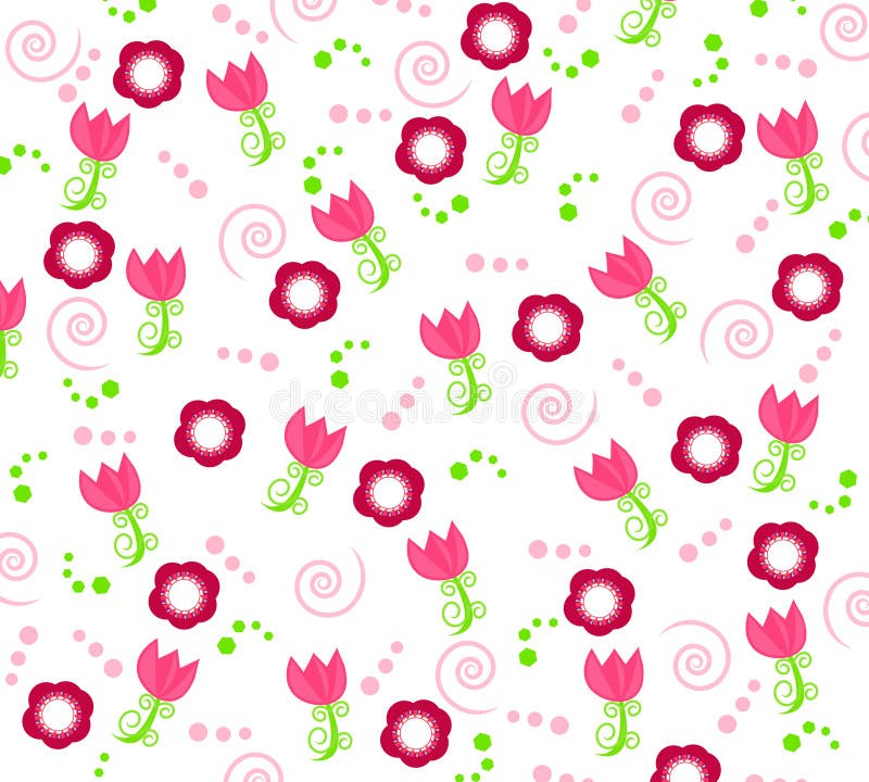 Wallpaper with flower ornaments