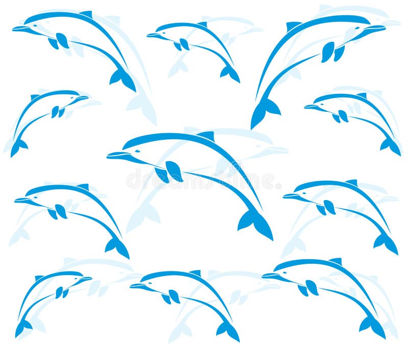 Wallpaper images of dolphins royalty free illustration