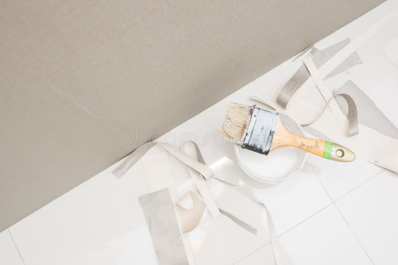 Wallpaper Installation Equipment Stock Photo Image of lines, paint