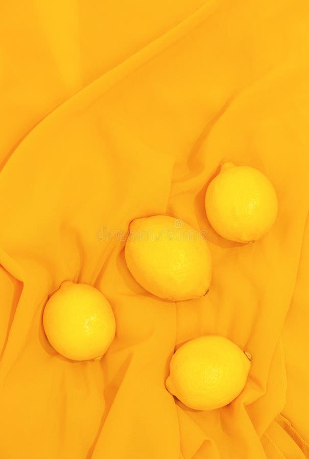Wallpaper Lemons on Yellow Fabric Background. Minimalist Fashion Yellow  Aesthetic Stock Image - Image of wallpaper, copy: 195969513