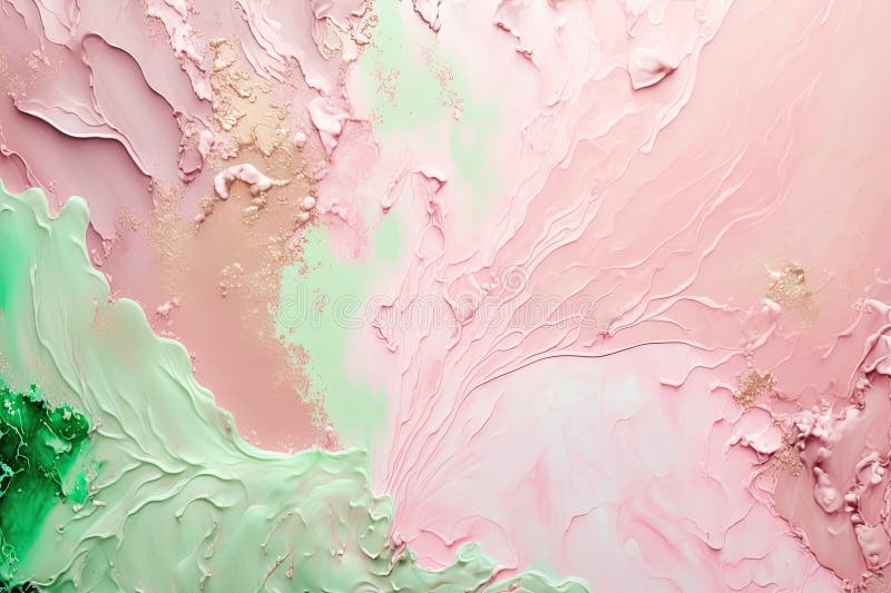 Wallpaper of Pastel Pink and Green on Paper Stock Illustration