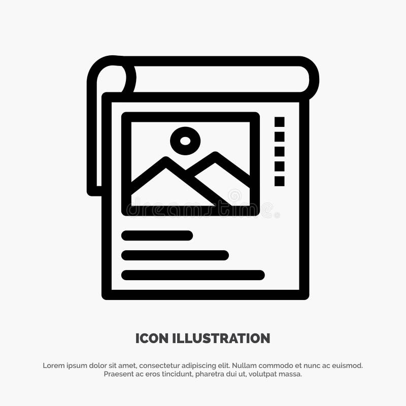 Wallpaper, Poster, Brochure Vector Line Icon vector illustration