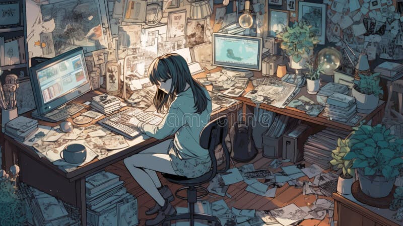 Wallpaper, Uma Garota Fofa, Fundo De Anime Feminina Manga Fofa