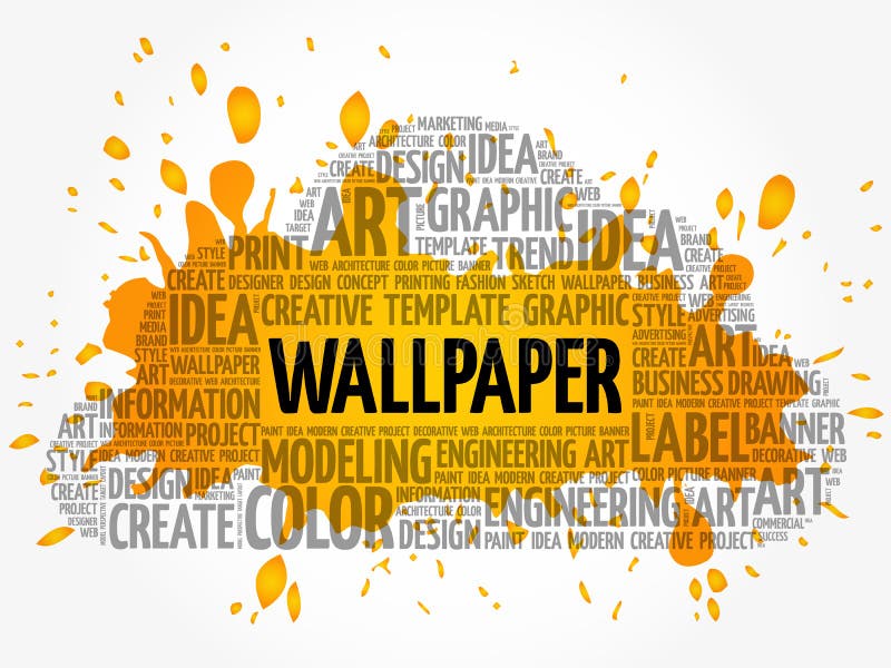 WALLPAPER word cloud stock illustration. Illustration of design - 200215190