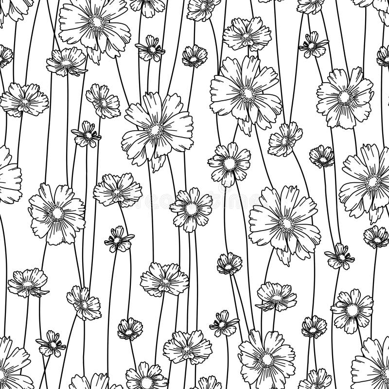 FLOWERS IN BLACK AND WHITE Wrapping Paper by Magic Dreams