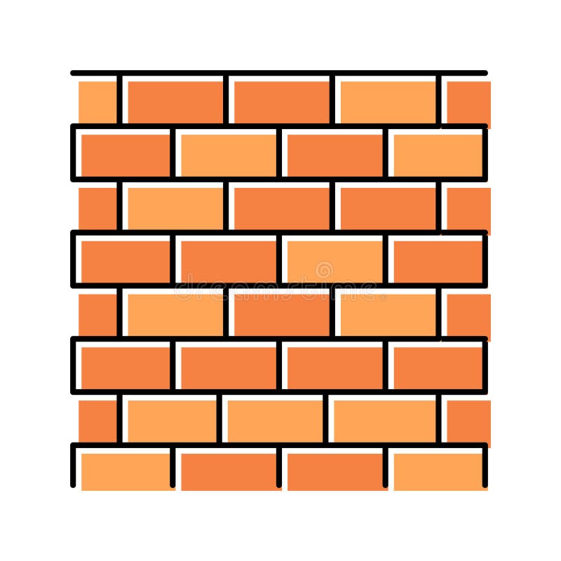 Walls building structure color icon vector illustration stock illustration