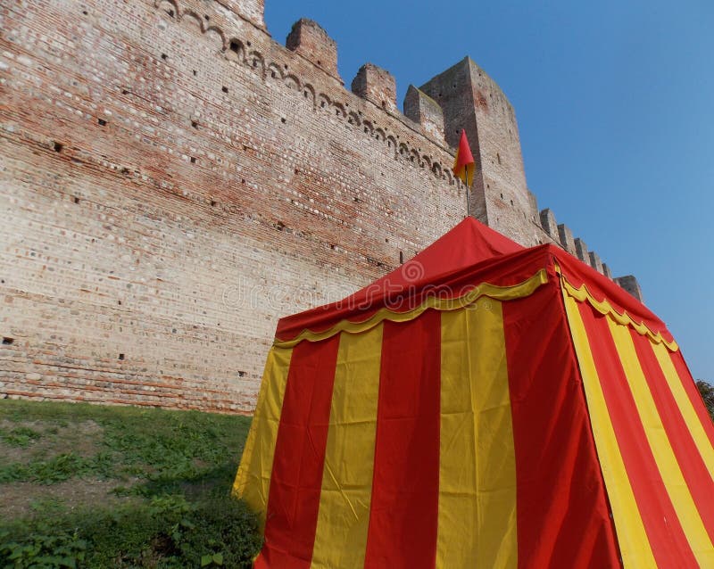 Walls Of The Medieval City Made With Bricks Stock Image Image of