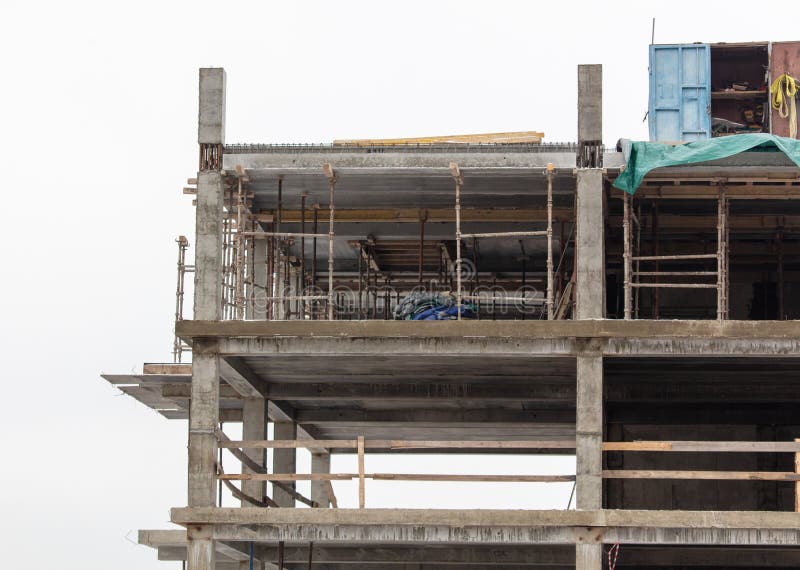 The Walls of a Multistorey Building Under Construction Stock Photo Image of background, high