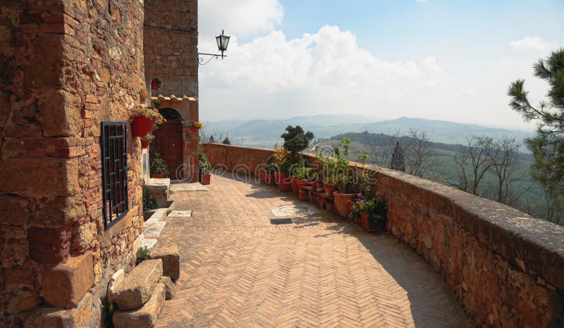 Walls of Pienza, Tuscany, Italy