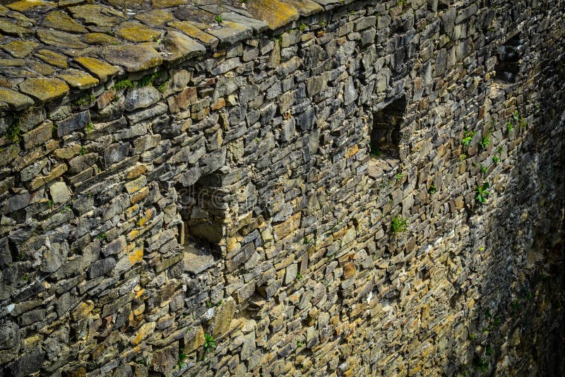 Walls of stone stock images