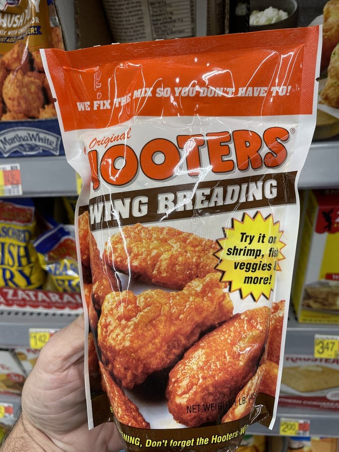 Walmart Grocery Store Hooters Wing Bread Mix Editorial Stock Image