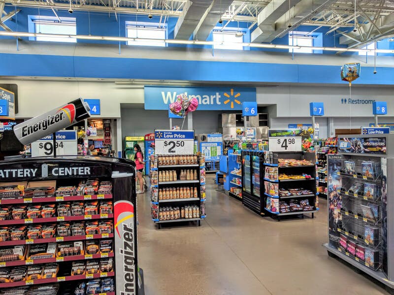 Walmart Supercenter editorial photography. Image of interior - 162095172