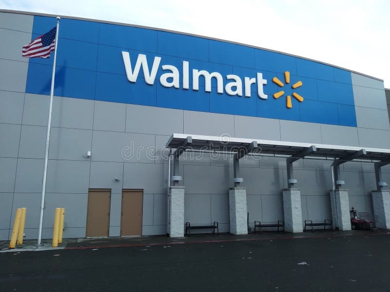 Walmart store exterior front royalty free stock image