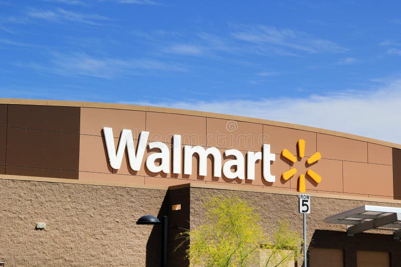 Walmart Supercenter in a Northern Suburb of Phoenix, Arizona on a Beautiful Day. Walmart Supercenter in a Northern Suburb of Phoenix, Arizona on a Beautiful Day