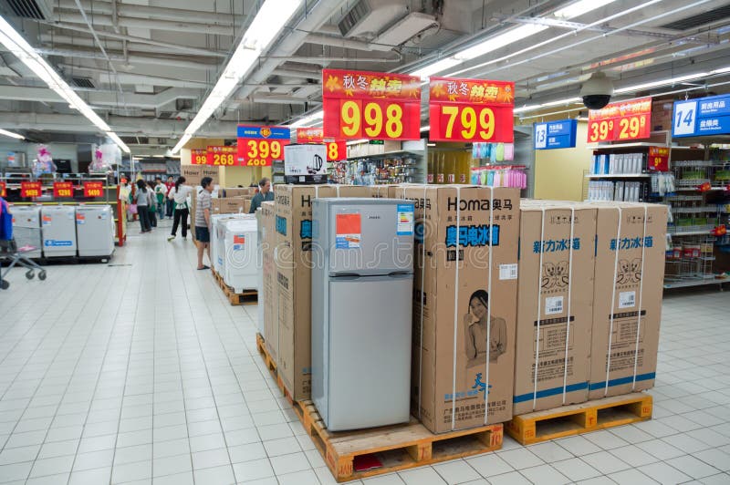 Walmart in Zhongshan China stock photos