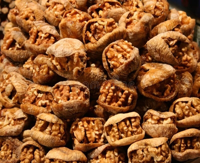 Walnut Into Dried Fig Picture. Image 17926222