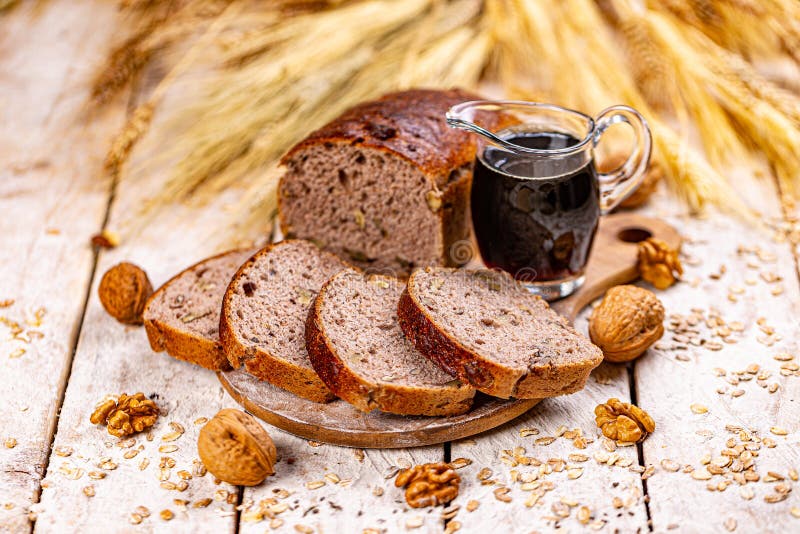 Walnut loaf bread stock image. Image of baked, diet 162564257