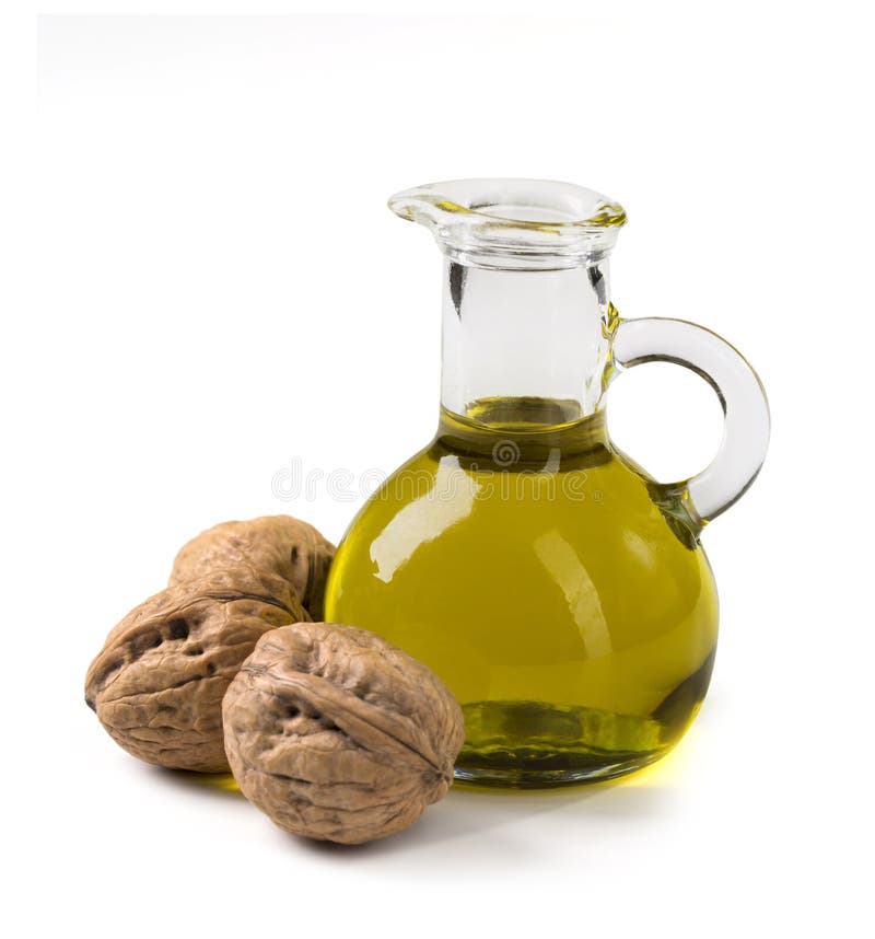 Walnut oil and nuts stock photo. Image of background 69684024