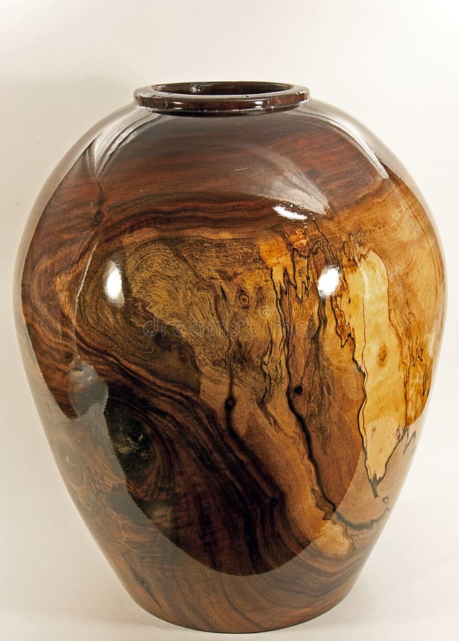 Walnut Vase Turned on Wood Lathe Stock Image Image of turned, grain