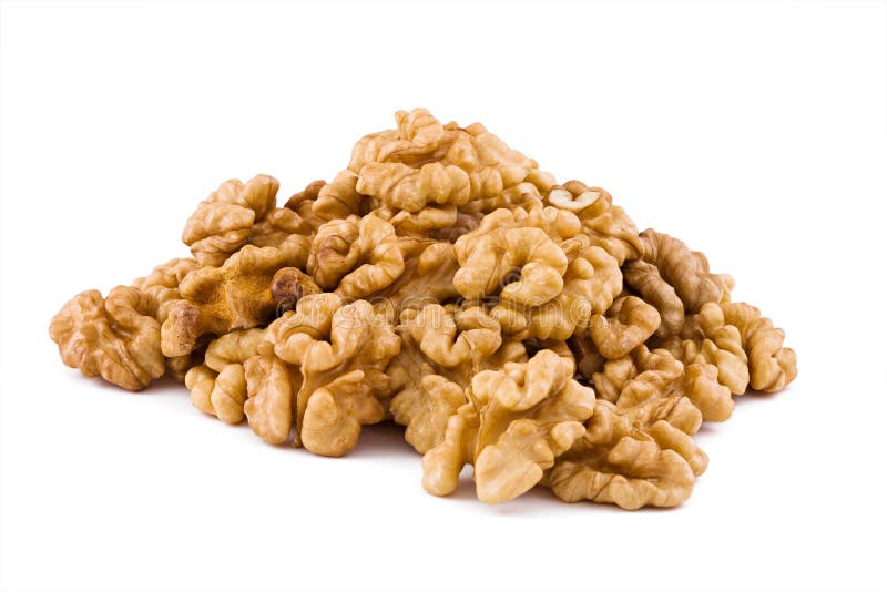Walnuts close up isolated on white stock photo Walnuts close up isolated on white stock photo