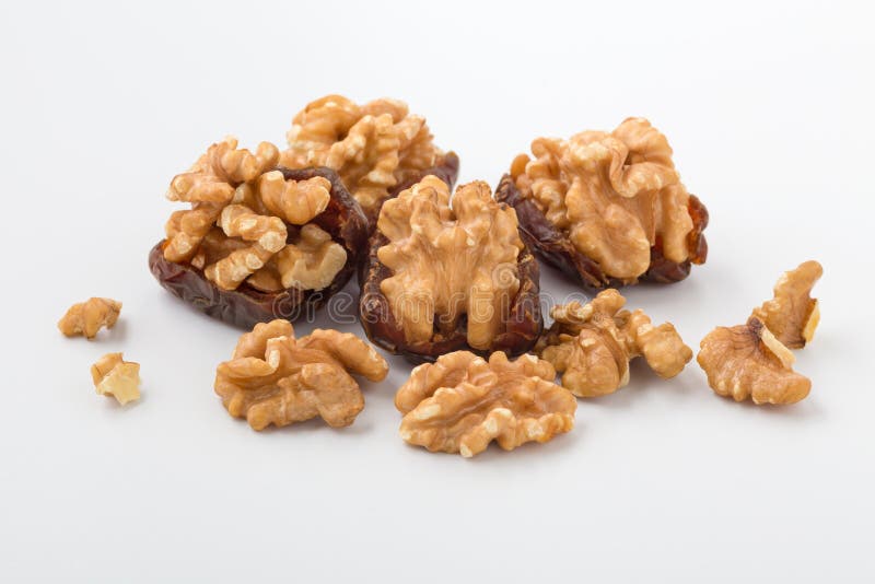 Walnuts with Dates, Healthy Snack Stock Photo Image of palm, food 134129444