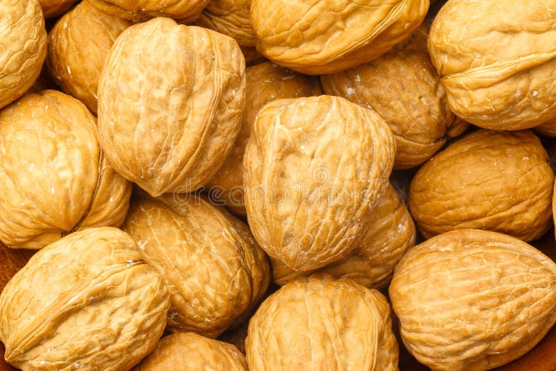 Walnuts pile close up stock photo. Image of food, health 60930224