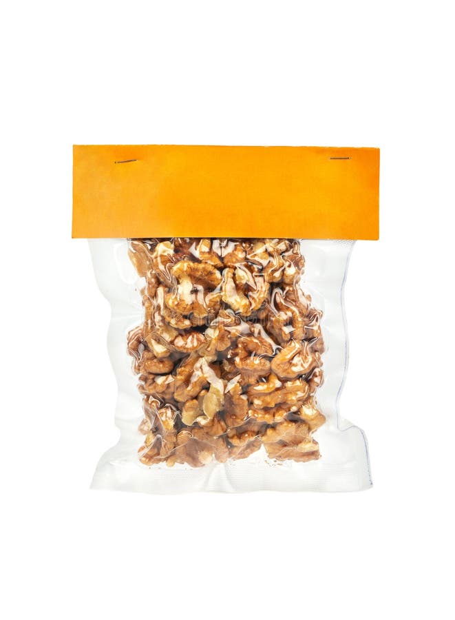 Walnuts in vacuum packing stock image. Image of edible 133878115