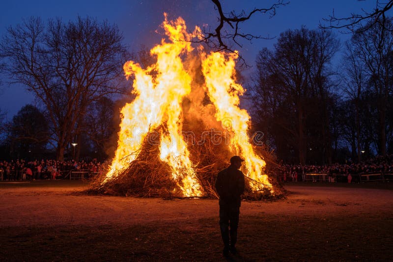 Walpurgis night bonfire editorial photo. Image of 2017