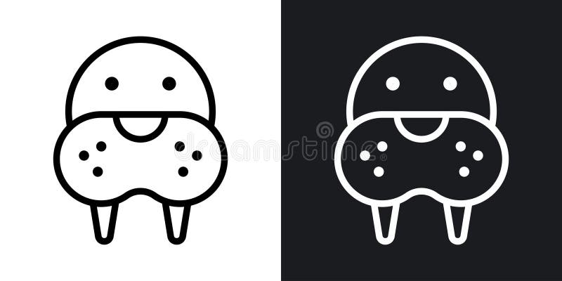 Walrus thin line vector icon set vector illustration