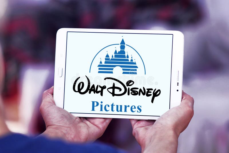 Logo of the american walt disney pictures on samsung tablet. Logo of the american walt disney pictures on samsung tablet