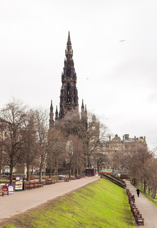 The Walter Scott monument on princess street royalty free stock photo The Walter Scott monument on princess street royalty free stock photo