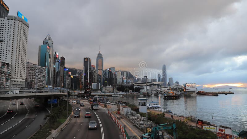 Wan Chai-Bezirk in Hong Kong-Insel