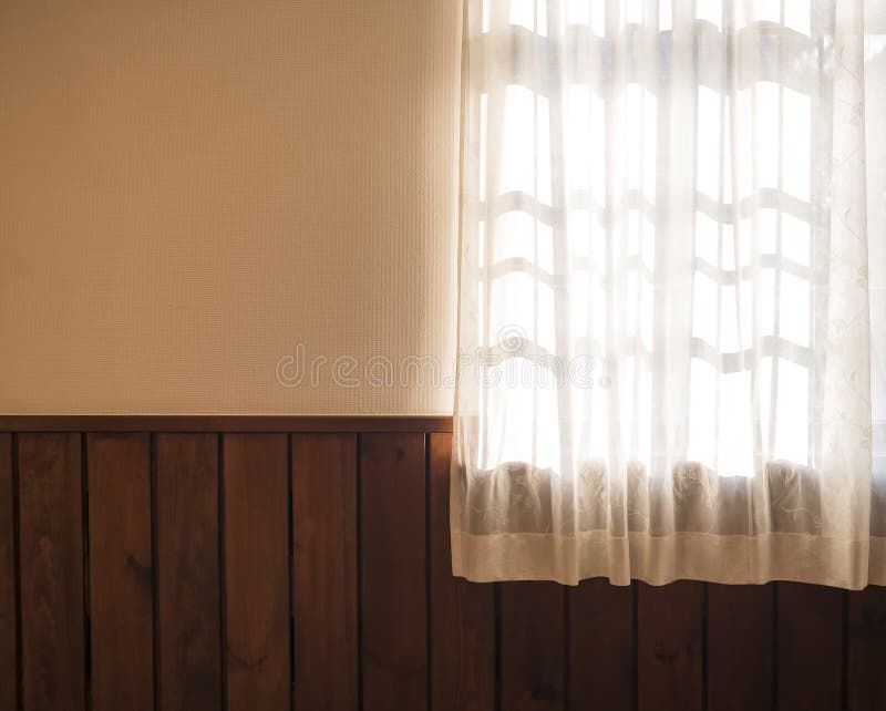 Wand-Fenstervorhang-Beleuchtung Ausgangsinnenraum lizenzfreie stockfotografie