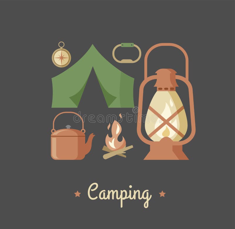 Hiking and camping vintage, retro hipster poster. Hiking and camping vintage, retro hipster poster