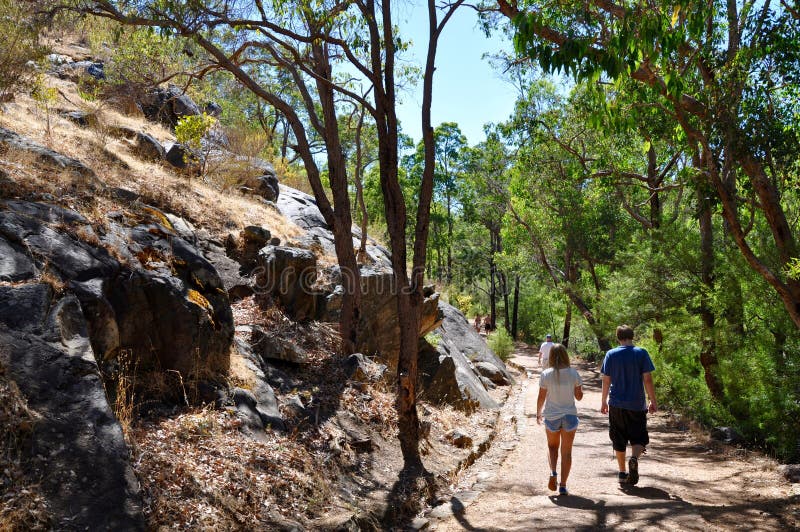 Wandeling in Serpentine Falls royalty-vrije stock afbeeldingen Wandeling in Serpentine Falls royalty-vrije stock afbeeldingen