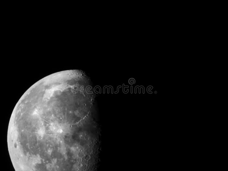 Waning Gibbous Moon Phase showing Copernicus stock photos