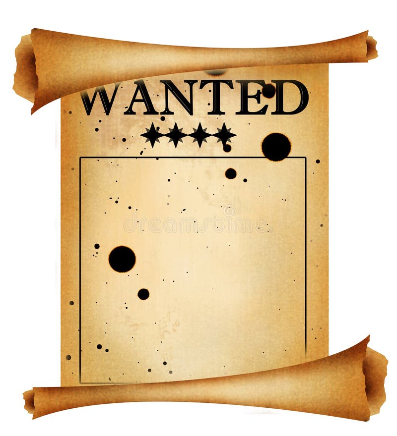 Wanted royalty free illustration