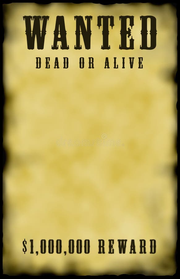 Wild West Wanted Poster Vector Stock Vector Illustration of sheriff