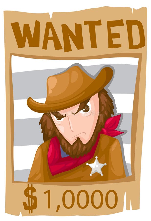 The Vector Wanted Poster Image Stock Vector Illustration of fashioned