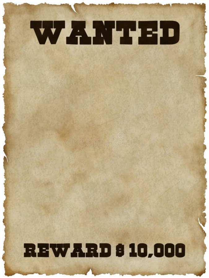 Wanted poster (with clipping path) royalty free illustration