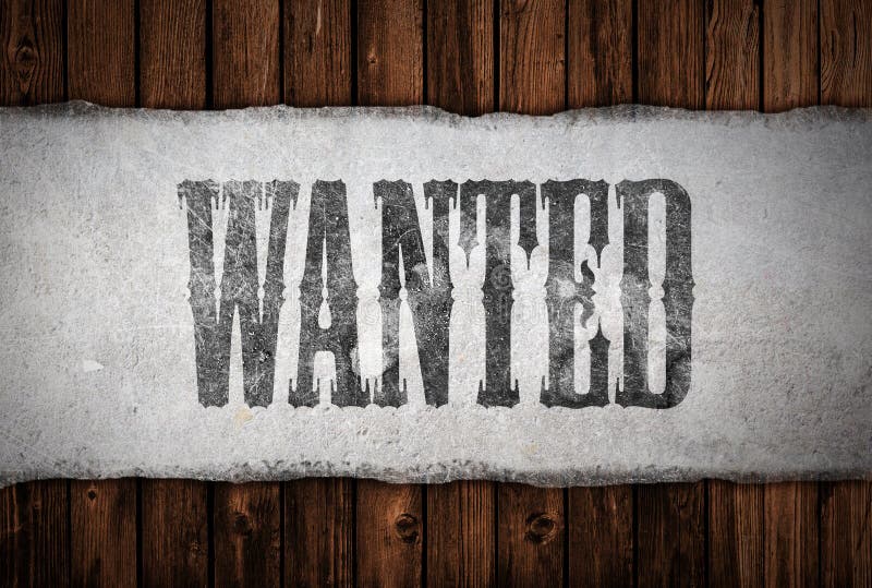 Wanted sign stock photo