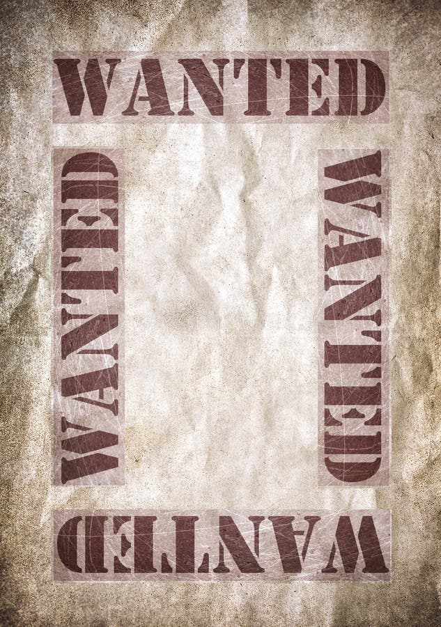 Wanted vintage poster, dead or alive royalty free stock photo